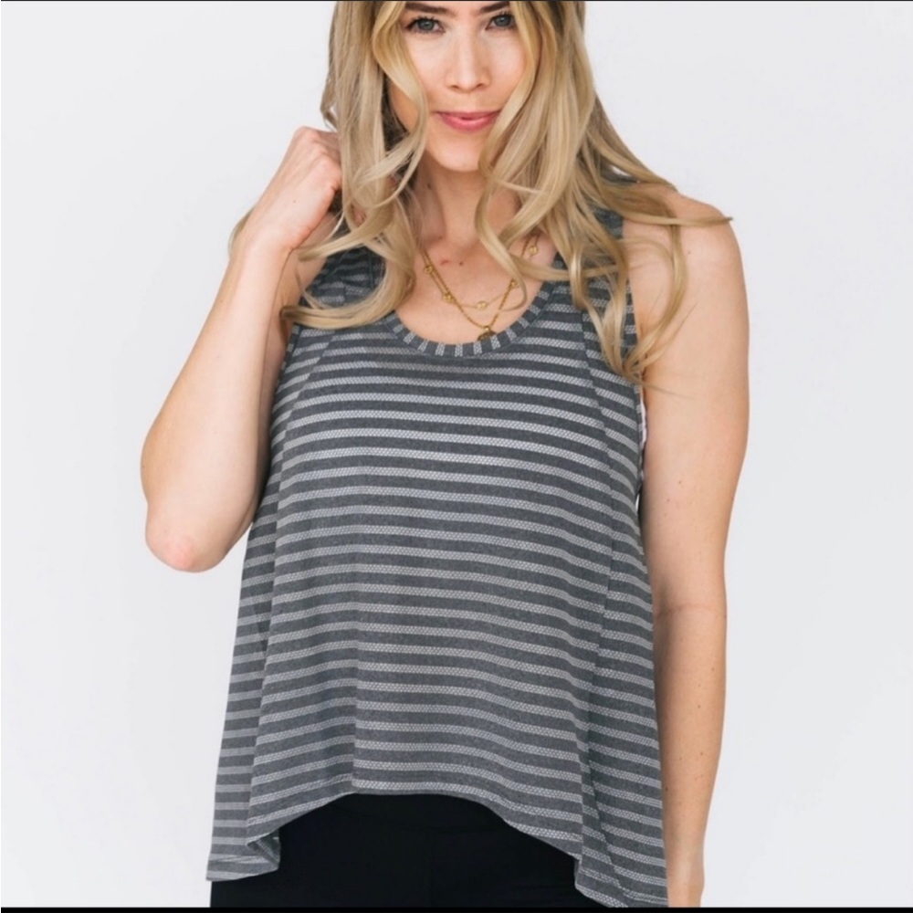 Striped Gray Women's Top